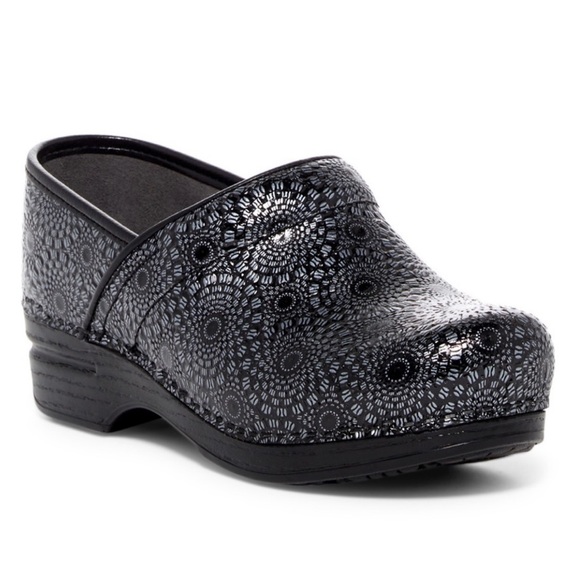 Dansko Shoes - Dansko Pro Metallic Medallion Print Clogs Leather Size 42 Wide
